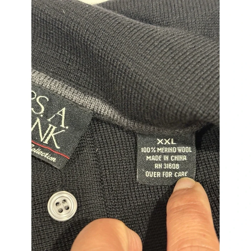 Jos. A. Bank Signature Collection‎ Sweater 2XL 100% Merino Wool Pullover Navy